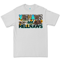 Dove Grey yeehaws and hellnaws Premium Tee - Zillion Design Studio