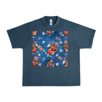 Midnight Navy 4th of july hotdog seamless pattern Urban Heavy Tee - BundleAndBundleShop