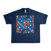 Navy 4th of july hotdog seamless pattern Urban Heavy Tee - BundleAndBundleShop