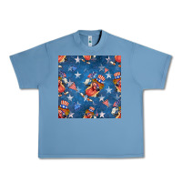 Pebble Blue 4th of july hotdog seamless pattern Urban Heavy Tee - BundleAndBundleShop