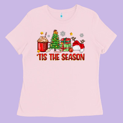 'tis The Season Christmas Ladies Tee Designed By Zillion Design Studio