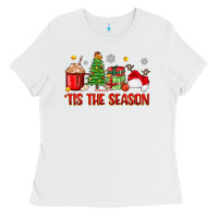 White 'tis the season christmas Ladies Tee - Zillion Design Studio