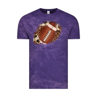Cloud Purple football cowhide leopard patch Vintage Tee - JahusDesignShop