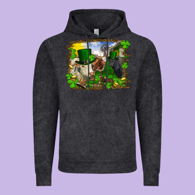 St Patrick's Day Cows Vintage Hoodie Designed By Ranaportraitstore