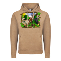 Vintage Coffee St patrick's day cows Vintage Hoodie - RanaPortraitStore