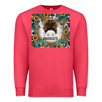 Cardinal mom life messy bun western Premium Sweatshirt - Jasminsmagicworld