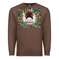 Chestnut mom life messy bun western Premium Sweatshirt - Jasminsmagicworld