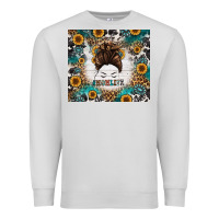 Dove Grey mom life messy bun western Premium Sweatshirt - Jasminsmagicworld