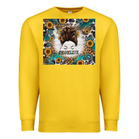 Lemon mom life messy bun western Premium Sweatshirt - Jasminsmagicworld