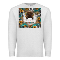 Oatmeal Heather mom life messy bun western Premium Sweatshirt - Jasminsmagicworld