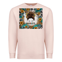 Pale Pink mom life messy bun western Premium Sweatshirt - Jasminsmagicworld