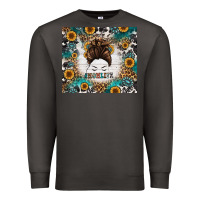 Smoke mom life messy bun western Premium Sweatshirt - Jasminsmagicworld