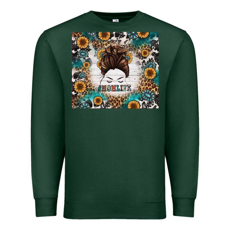 Mom Life Messy Bun Western Premium Sweatshirt by Jasminsmagicworld | Teevron