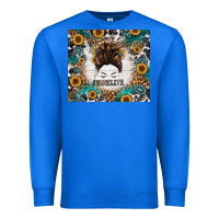 True Royal mom life messy bun western Premium Sweatshirt - Jasminsmagicworld