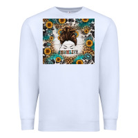 White mom life messy bun western Premium Sweatshirt - Jasminsmagicworld