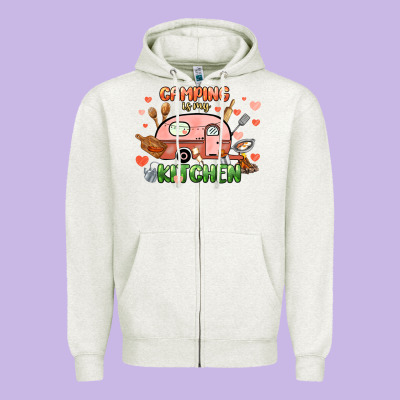 Camping Is My Kitchen Zipper Hoodie Designed By Nancycooperartshop
