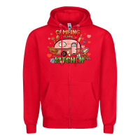 Red camping is my kitchen Zipper Hoodie - NancyCooperArtShop