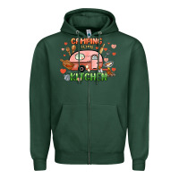 Sports Green camping is my kitchen Zipper Hoodie - NancyCooperArtShop