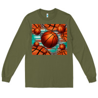 Army Green basketball leopard serape tumbler Long Sleeve Tee - Jasminsmagicworld