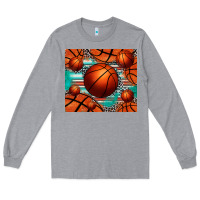 Heather Grey basketball leopard serape tumbler Long Sleeve Tee - Jasminsmagicworld