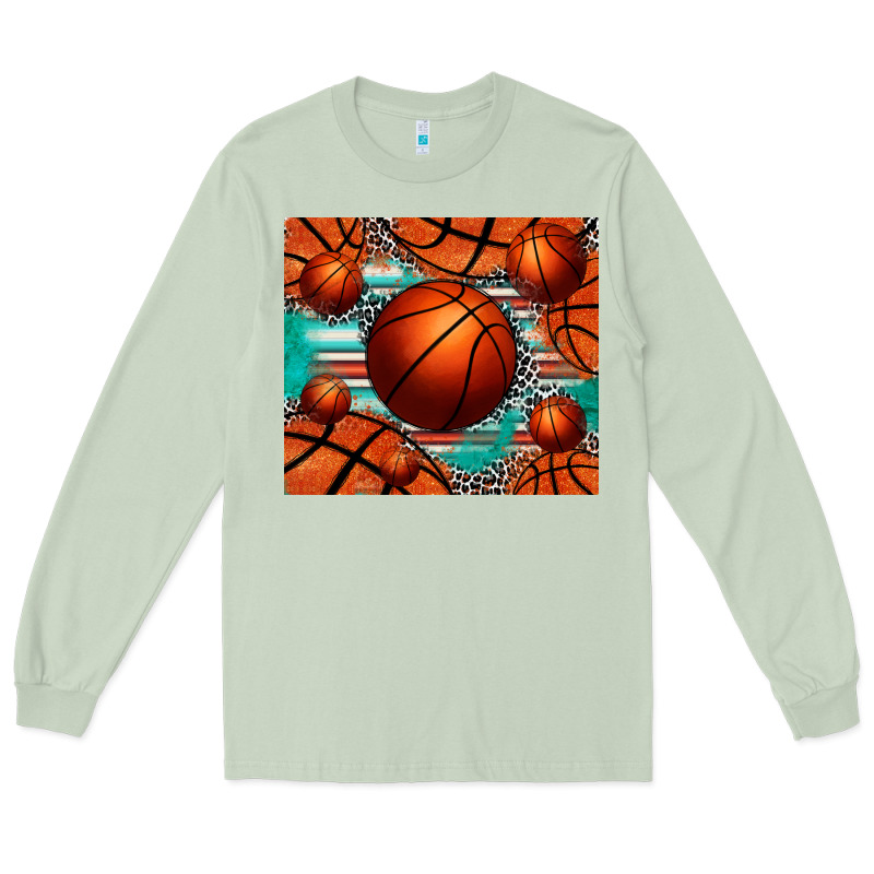 Basketball Leopard Serape Tumbler Long Sleeve Tee by Jasminsmagicworld | Teevron