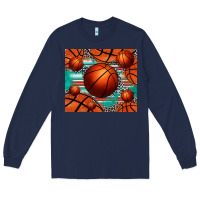 Navy basketball leopard serape tumbler Long Sleeve Tee - Jasminsmagicworld