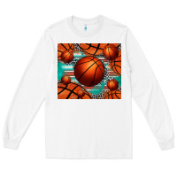 White basketball leopard serape tumbler Long Sleeve Tee - Jasminsmagicworld