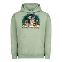 Pigment Oil Green christmas vibes Urban Hoodie - CowGirlArtShop