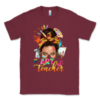 Burgundy art teacher messy bun Classic Tee - NancyCooperArtShop
