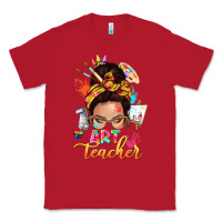 Red art teacher messy bun Classic Tee - NancyCooperArtShop
