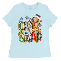 Baby Blue oh snap christmas cookie Ladies Tee - Zillion Design Studio