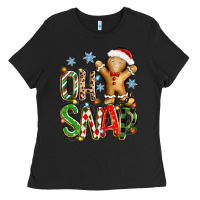 Black oh snap christmas cookie Ladies Tee - Zillion Design Studio