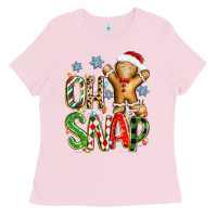Bubblegum Pink oh snap christmas cookie Ladies Tee - Zillion Design Studio