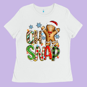 Oh Snap Christmas Cookie Ladies Tee Designed By Zillion Design Studio