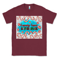 Burgundy candy cane Christmas Classic Tee - AdoDesignShop