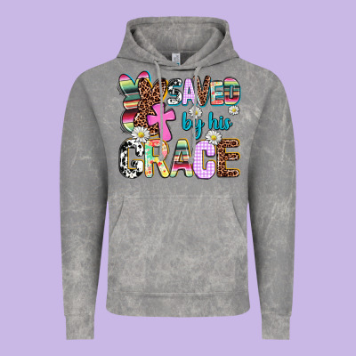 Saved By His Grace Vintage Hoodie Designed By Adodesignshop