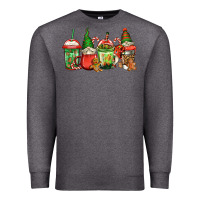 Charcoal Heather christmas gnomes coffee Premium Sweatshirt - Jasminsmagicworld