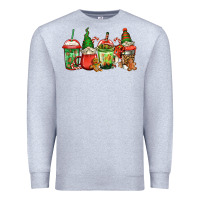 Heather Grey christmas gnomes coffee Premium Sweatshirt - Jasminsmagicworld
