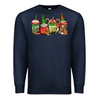 Navy christmas gnomes coffee Premium Sweatshirt - Jasminsmagicworld