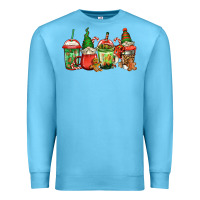 Ocean Blue christmas gnomes coffee Premium Sweatshirt - Jasminsmagicworld