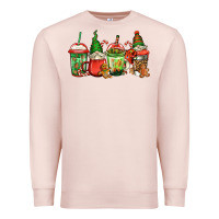 Pale Pink christmas gnomes coffee Premium Sweatshirt - Jasminsmagicworld