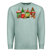 Seafoam christmas gnomes coffee Premium Sweatshirt - Jasminsmagicworld