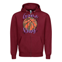 Burgundy game day Zipper Hoodie - MaliasSmallBusiness