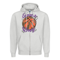 Dove Grey game day Zipper Hoodie - MaliasSmallBusiness