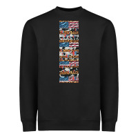 Black usa flag and western patterns  penwraps Heavyweight Sweatshirt - Artiststas
