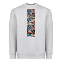 Heather Grey usa flag and western patterns  penwraps Heavyweight Sweatshirt - Artiststas