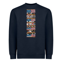 Navy usa flag and western patterns  penwraps Heavyweight Sweatshirt - Artiststas