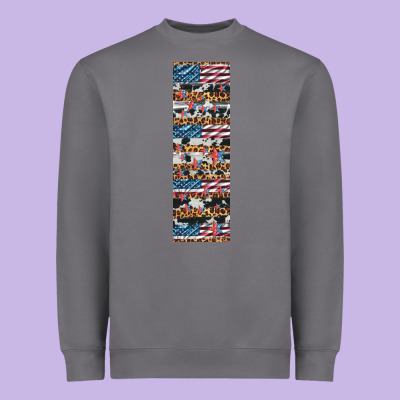 Usa Flag And Western Patterns  Penwraps Heavyweight Sweatshirt Designed By Artiststas
