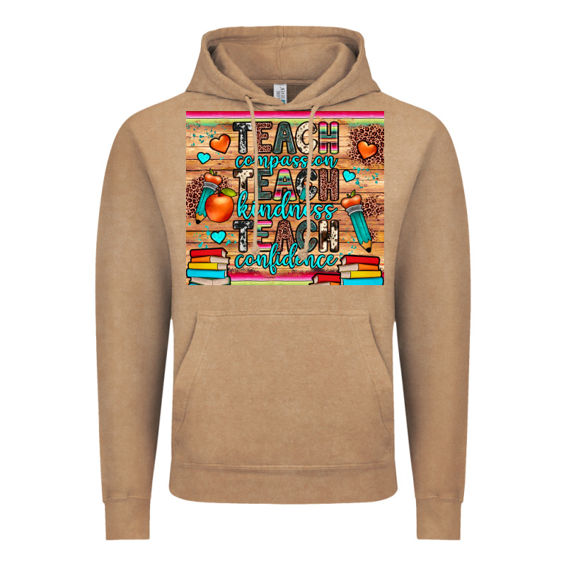 Teach Compassion Kindness Confidence Vintage Hoodie by JahusDesignShop | Teevron