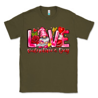 Army Green Love Valentines Day Gnome Classic Tee - CowhideDigitalArt